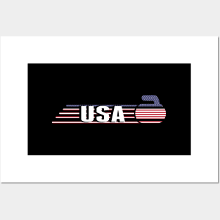 Usa Team Curling Jersey Winter Sports Posters and Art